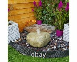 Drilled Natural Boulder 64 Garden Water Feature, Outdoor Fountain Great Value