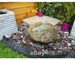 Drilled Natural Boulder 91 Garden Water Feature, Outdoor Fountain Great Value