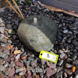 Drilled Natural Boulder B Garden Water Feature, Outdoor Fountain Great Value