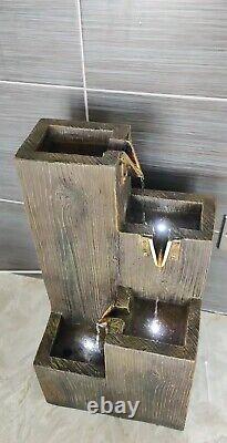 Easy Fountain Coastal Sleepers, Water Feature Water Fountain Wood Effect RRP£130