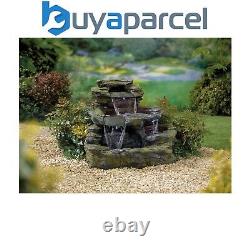 Easy Fountain Garda Falls LED Natural Garden Water Feature Stone Slate Effect