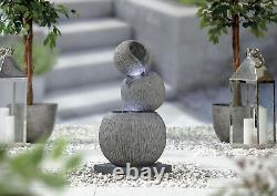 Easy Fountain Illusion Falls LED Garden Water Feature Stone Effect Modern