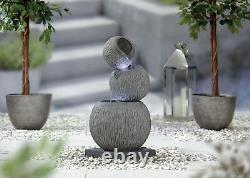 Easy Fountain Illusion Falls LED Garden Water Feature Stone Effect Modern