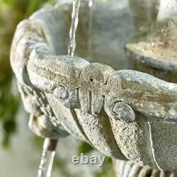 Easy Fountain Impressions Lioness Tiered Garden Water Feature Stone Effect