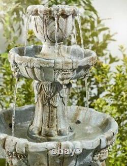 Easy Fountain Impressions Lioness Tiered Garden Water Feature Stone Effect