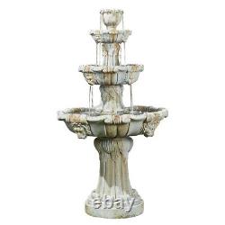 Easy Fountain Impressions Lioness Tiered Garden Water Feature Stone Effect