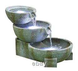 Easy Fountain Impressions Oasis Tiered Garden Water Feature Stone Effect