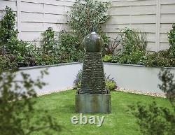 Easy Fountain Impressions Obelisk Falls LED Garden Water Feature Stone Effect