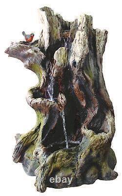 Easy Fountain Willow Spills LED Natural Garden Water Feature Wood Effect