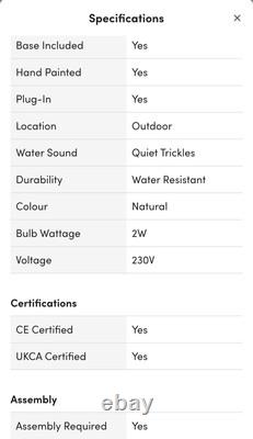 Edenbourgh Easy Fountain Colorado Falls Cascading Water Feature with Lights