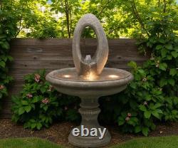 Edwardain Eye Water Fountain Stone Garden Ornament Water Feature Solar Pump