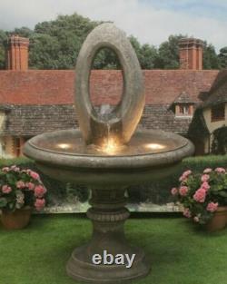 Edwardain Eye Water Fountain Stone Garden Ornament Water Feature Solar Pump