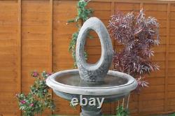 Edwardain Eye Water Fountain Stone Garden Ornament Water Feature Solar Pump