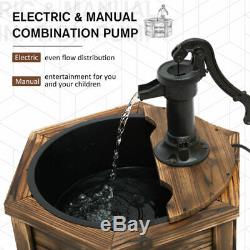 Electric Garden Fountain Water Feature Ornament Hand Pump Vintage Style Decor