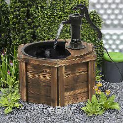 Electric Garden Fountain Water Feature Ornament Hand Pump Vintage Style Decor