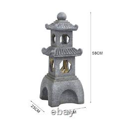 Electric /LED Solar Power Outdoor Water Fountain Feature Garden Stone Statues