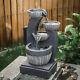 Electric Waterpump Falls Fountain Outdoor Garden Water Feature With Led Lights