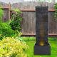 Electric Waterfall Water Feature Garden Fountain Natural Slate 4 Led Statue Pump
