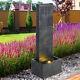 Electric Waterfall Water Feature Natural Slate Garden Fountain 4 Led Statue Pump