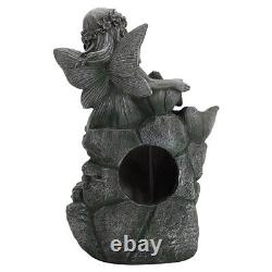 Fairy LED Water Feature Fountain Garden Outdoor Solar Powered Cascading Statue