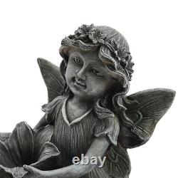 Fairy LED Water Feature Fountain Garden Outdoor Solar Powered Cascading Statue