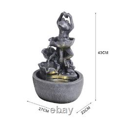 Fairy LED Water Feature Fountain Garden Outdoor Solar Powered Cascading Statue