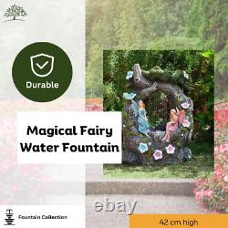 Fairy Rainfall Solar Water Feature Garden Fountain Decorative Centrepiece Statue