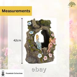 Fairy Rainfall Solar Water Feature Garden Fountain Decorative Centrepiece Statue