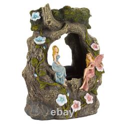 Fairy Rainfall Solar Water Feature Garden Fountain Decorative Centrepiece Statue