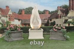 Flame On Heritage Tub Water Fountain Feature Stone Garden Ornament Statue