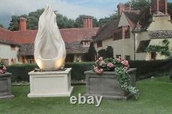 Flame On Heritage Tub Water Fountain Feature Stone Garden Ornament Statue