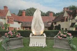 Flame On Heritage Tub Water Fountain Feature Stone Garden Ornament Statue