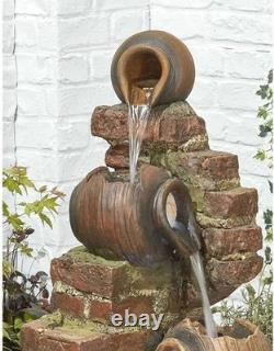 Flowing Jugs Water Fountain Led Lights Poly-resin Indoor Outdoor Decor One Size Flowing Jugs Water Fountain Led Lights Poly-resin Indoor Outdoor Decor One Size