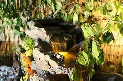 Flowing Woodland Garden Water Feature, Outdoor Fountain Great Value SOLAR