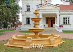 Fountain Water Feature Roman For Garden Decoration New White Colour Large Design