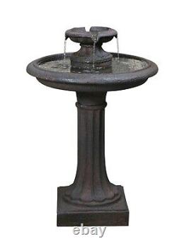 Garden Antique Birdbath Water Feature Maleda Outdoor Patio Bird Bath