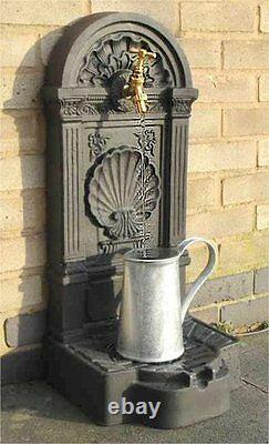 Garden Brass Tap Water Feature Self Contained Outdoor Wall Ornament Fountain New