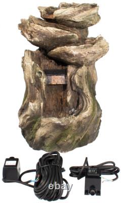 Garden Cascade Water Feature Lights Cherokee Falls 3-tier Fountain Ambient 56cm