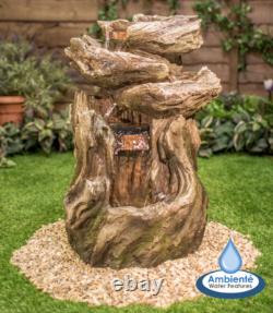 Garden Cascade Water Feature Lights Cherokee Falls 3-tier Fountain Ambient 56cm