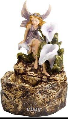 Garden Fairy Solar Fountain Water Feature Statue Centrepiece Decoration