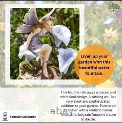 Garden Fairy Solar Fountain Water Feature Statue Centrepiece Decoration