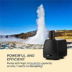 Garden Fountain 7 W LED Lighting Modern Outdoor Water pump Polyresin Anthracite