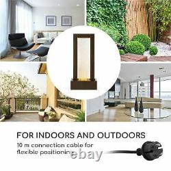 Garden Fountain Indoor Fountain Outdoor Home Decoration Waterfall LED Water Tank