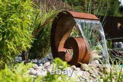 Garden Fountain Sentosa Corten Steel Cascade Water Feature No Reservoir H65cm