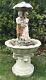 Garden Fountain Water Feature Couple And Dog With Umbrella H135cm W70cm