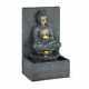 Garden Fountain Water Feature Indoor Outdoor Buddha Statue Home Decor Led Grey