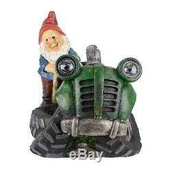 Garden Gnome Water Fountain LED Outdoor Cascade Feature H50.7cm 10m Cable