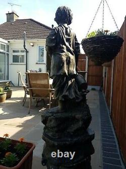 Garden, Heavy 5 feet tall, Vintage Large stone garden statue, ex water fountain