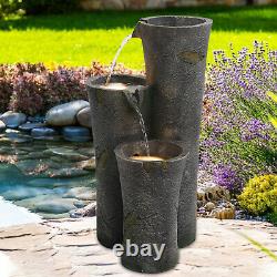 Garden LED Water Feature Electric Fountains Indoor Outdoor Resin Statues Decor