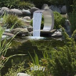 Garden Ponds Waterfall Water Pool Fountain Stainless Steel 45x30x60cm Outdoor UK